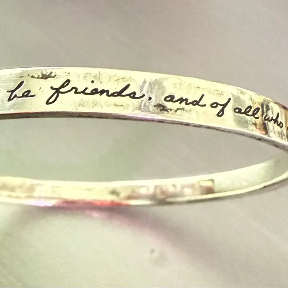 BB Becker 925 Sterling Silver Friends Inspirational Hook Bracelet